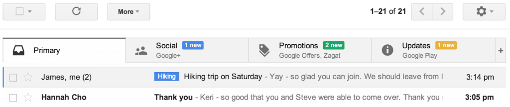 Gmail Gets New Tabbed Inbox