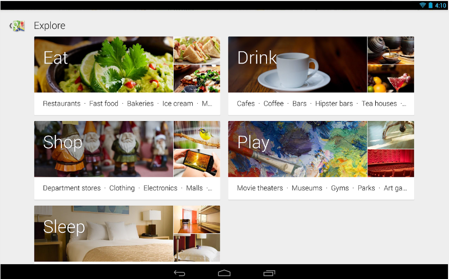 Google Maps explorer
