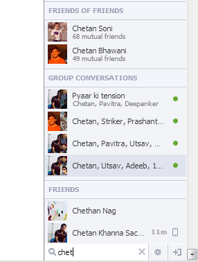 Facebook chat feature