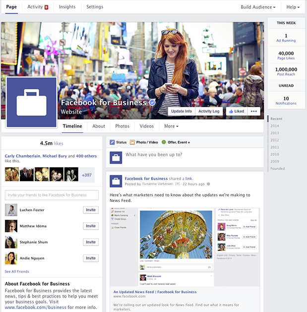 Facebook Page design