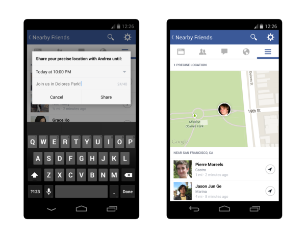 Real-time Location Sharing Feature "Nearby Friends"