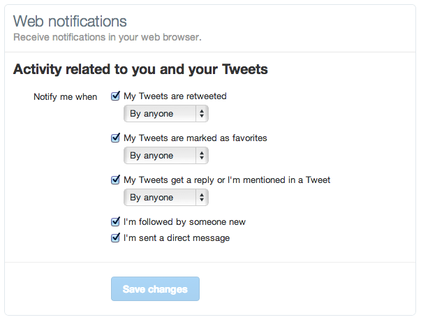 Twitter Settings