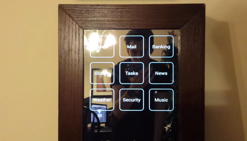 This Android Powered Smart Mirror display notifications and Lets You Access Internet