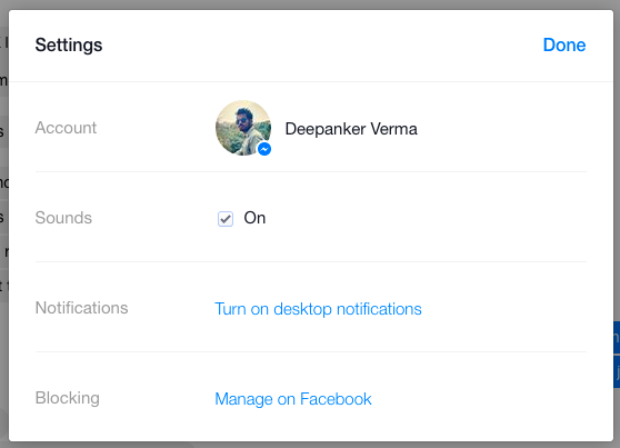 Desktop notifications from messenger.com