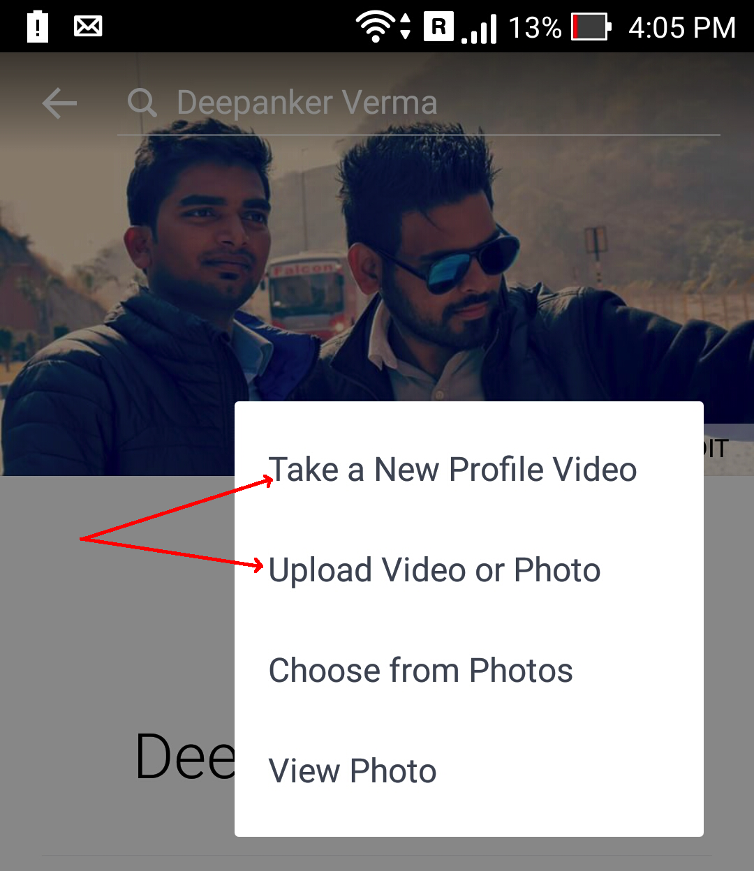 Facebook profile video