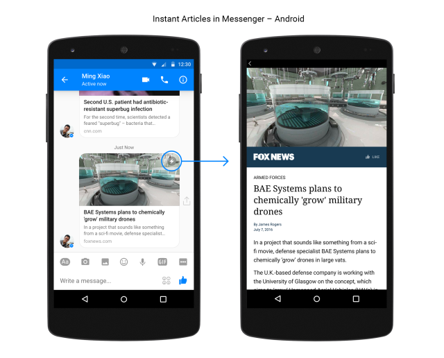 Instant articles Android