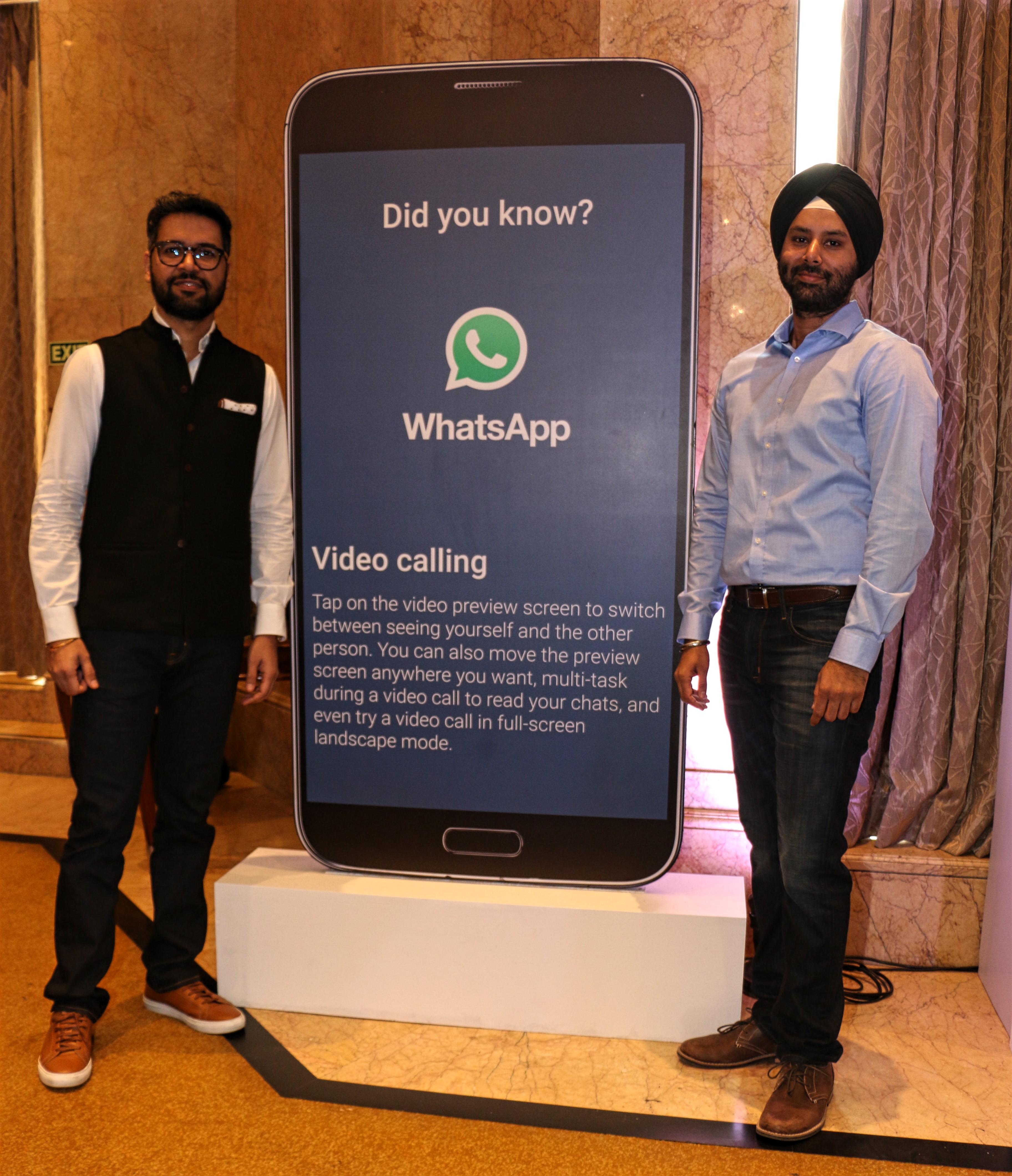 Mr. neeraj arora, head of business whatsapp and Mr. manpreet singh 