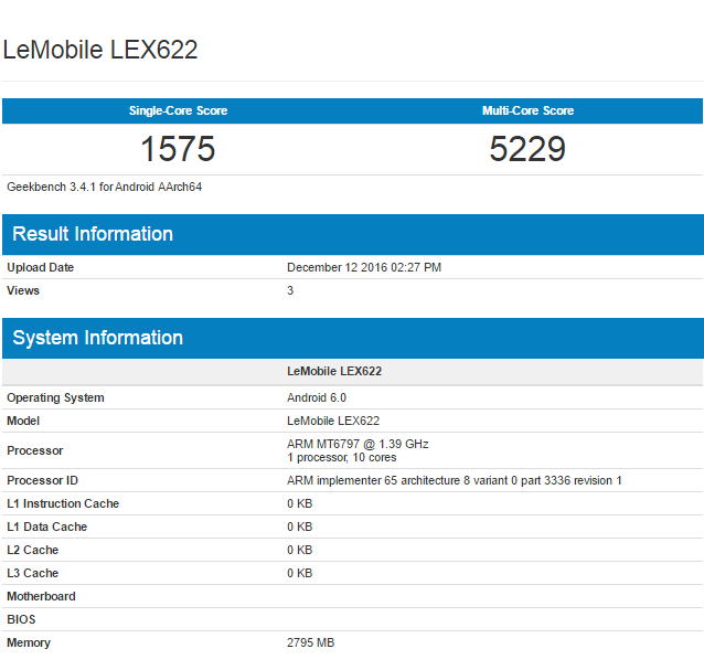 LeEco LEX622