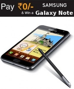 Koovs, Online shopping store is offering Samsung Galaxy Note for free