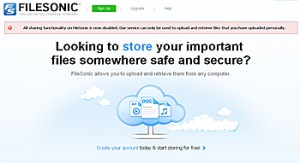 After Megaupload Bust, FileSonic limits services