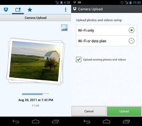 Dropbox for Android gets automatic image upload