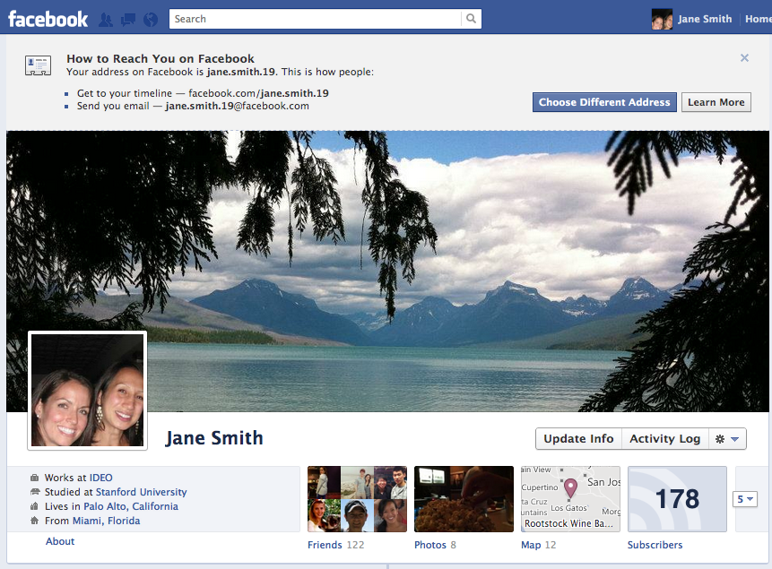 Facebook Wants Vanity URL and Email Address for All Users
