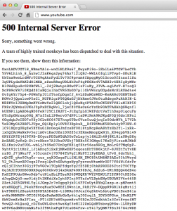 YouTube Goes Down For Sometime