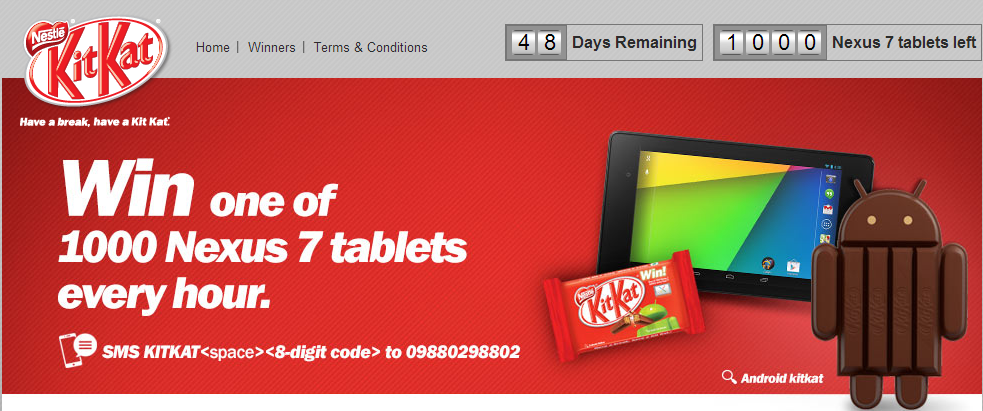 Google Announces Android Kitkat Contest in India, Winners to Get Nexus 7