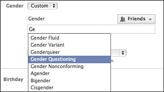 facebook 51 gender