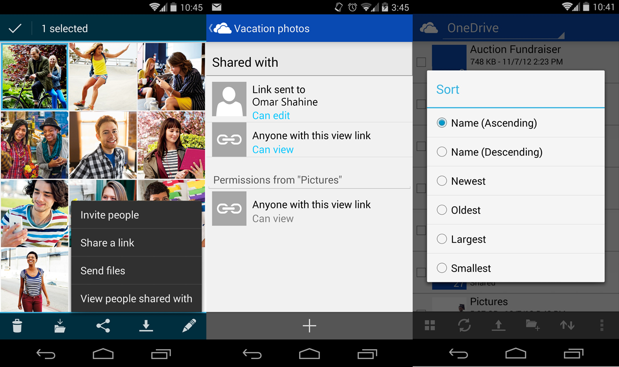 android onedrive change download destination