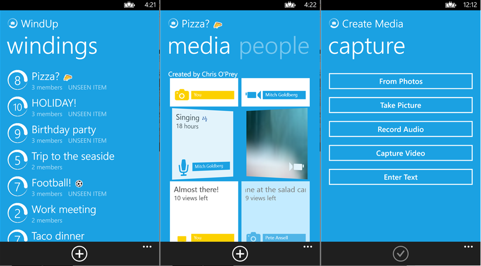 Microsoft Releases WindUp, SnapChat Like App for Windows Phone