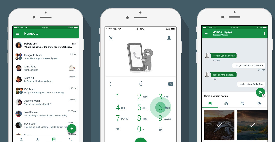 Google Hangouts for iOS gets new UI and photo attachment features