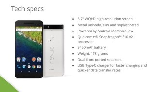 Nexus 6P Specifications Leaked in Presentation Slides Ahead of Official Launch