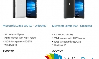 Lumia 950, 950 XL accidentally listed on Microsoft Store