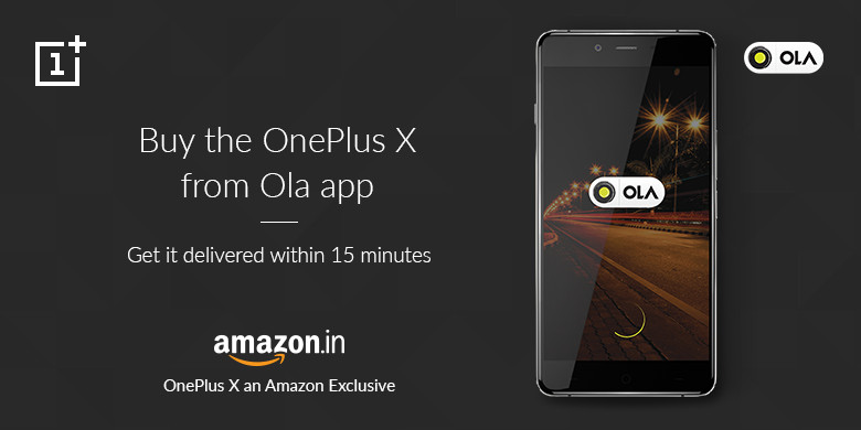 Order OnePlus X from Ola app on December 8 and get delivery within 15 minutes