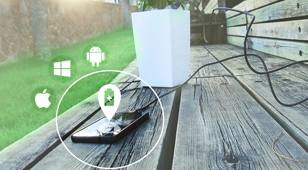 Bioo Lite is a plantpot that uses plants to charge your phone