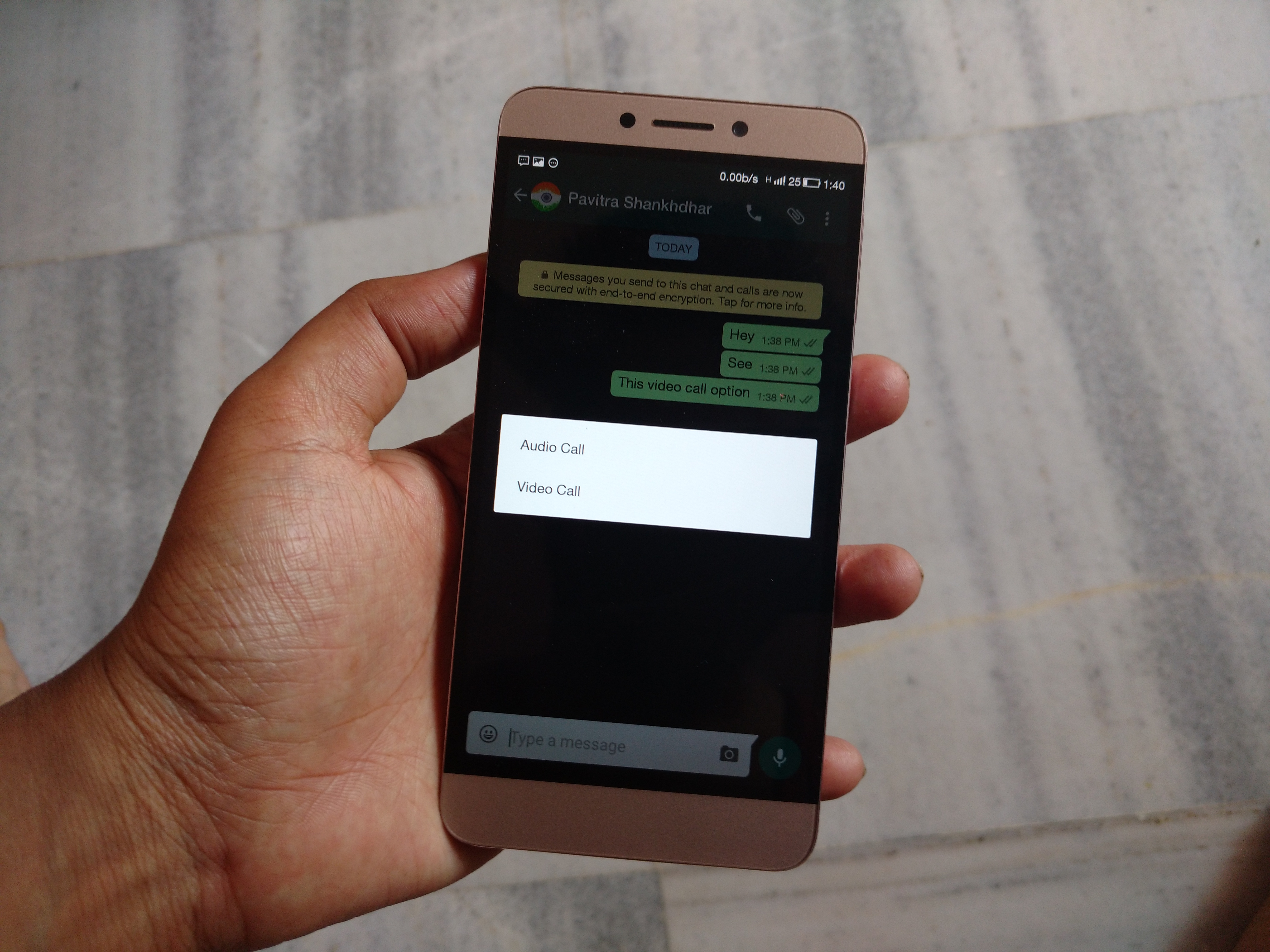 WhatsApp video call