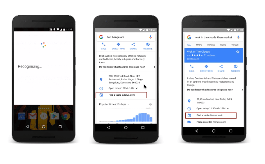 Now Order Food Directly from Google search
