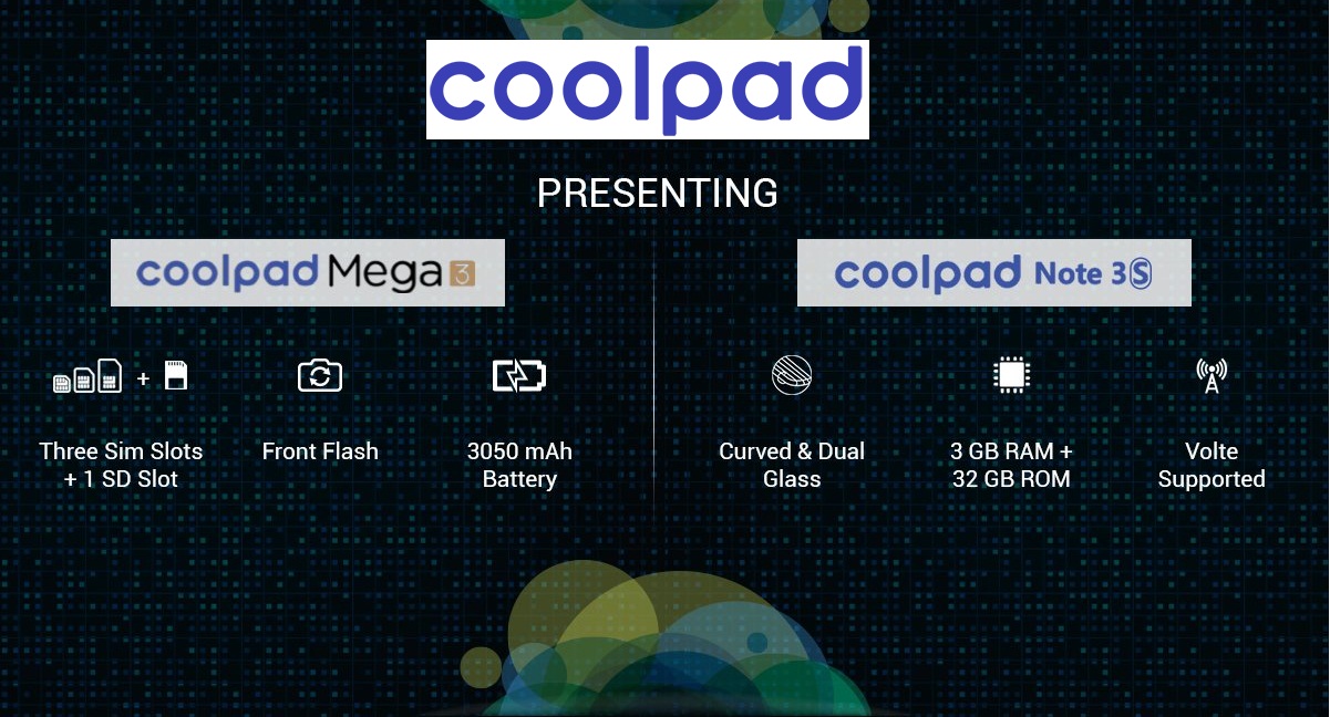 Coolpad Note 3S and Mega 3 smartphones launch in India, Price starts at 6999 INR