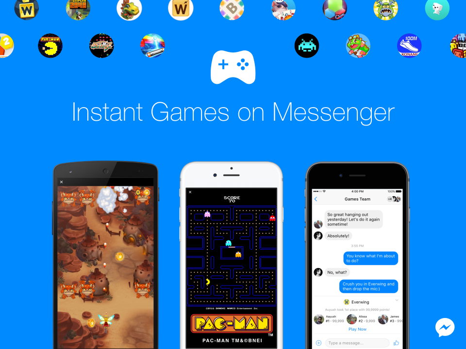 Facebook Messenger launches Instant Games