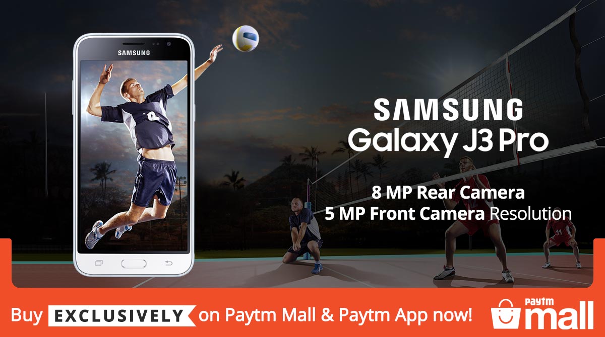 Samsung J3 Pro is Now Available Exclusively on Paytm Mall & Paytm App for Rs. 8490