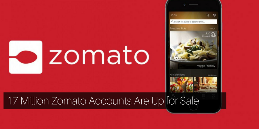 17 Million Zomato Accounts Are up for sale on Dark Web