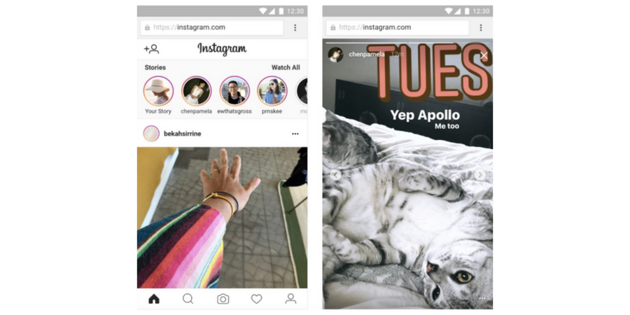 Instagram brings stories to mobile web