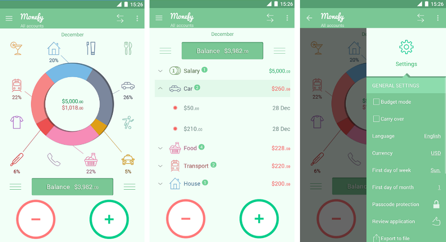 10 Best Money Management Apps For Android And Ios - monefy money manager android app