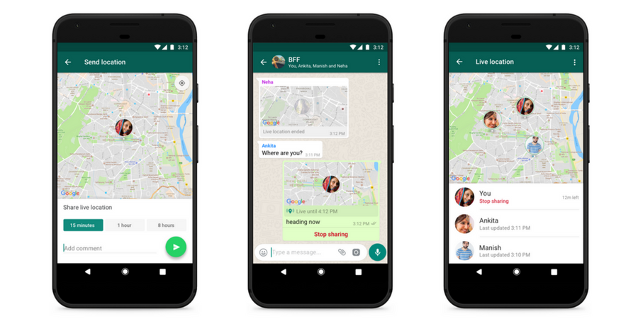 WhatsApp Introduces Real-time Location Sharing