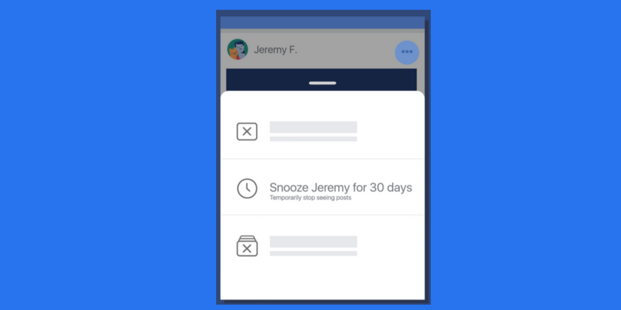 Snooze post Facebook