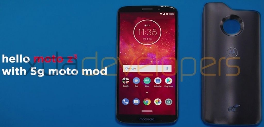 Moto Z3 Play With 5G Moto Mod leaked in Pictures