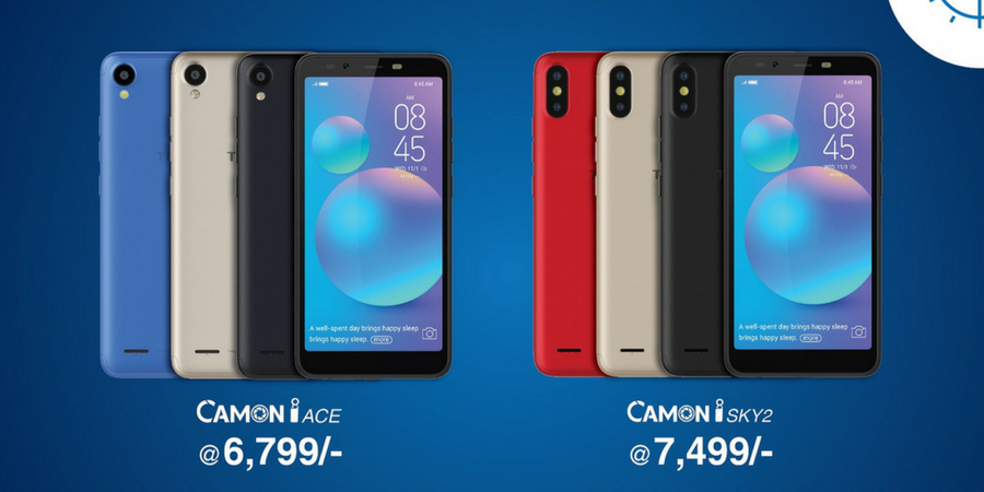 Tecno Camon iAce and Camon iSky 2 launched starting at Rs. 6799