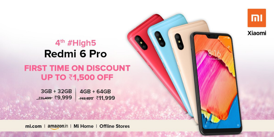 Xiaomi Redmi 6 Pro Price cut