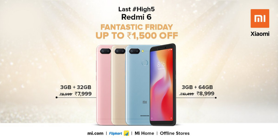 Redmi 6 Price Cut