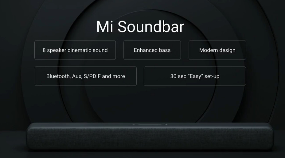 Mi Sound Bar in Black color