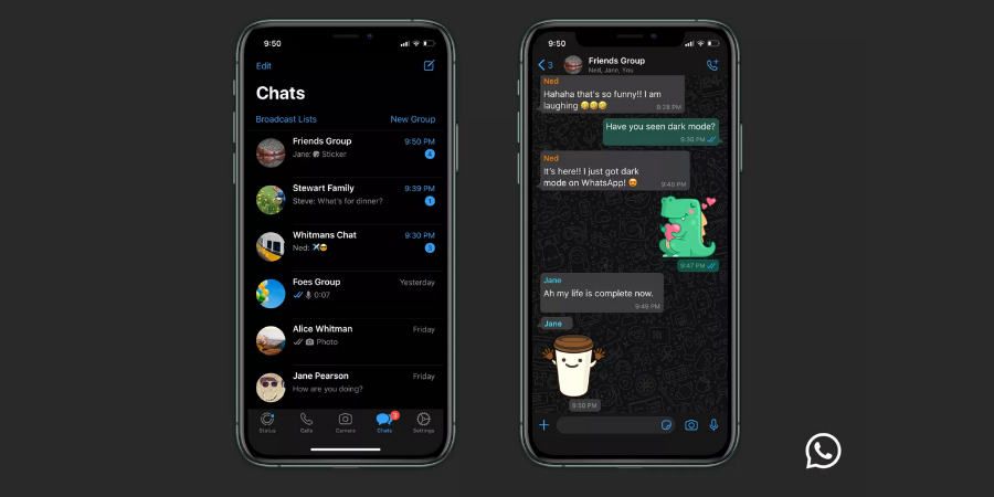 WhatsApp Dark Mode is now available for Android and iOS