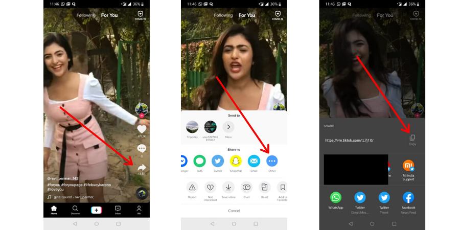 Get Video Link on TikTok