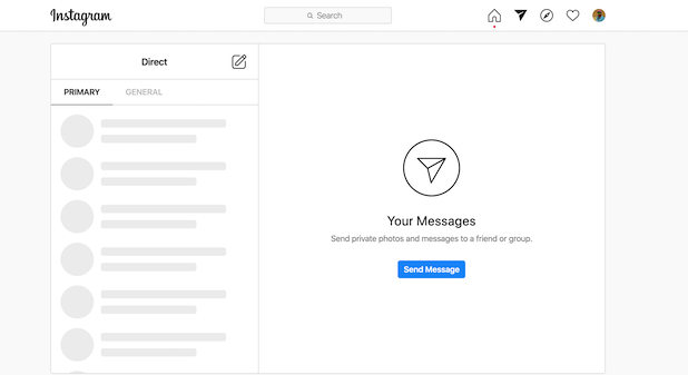 Instagram DMs on the web