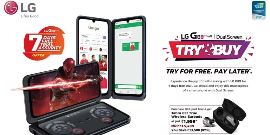 LG offers 7 days free trial of G8x ThinQ in India
