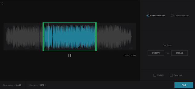 online free audio cutter