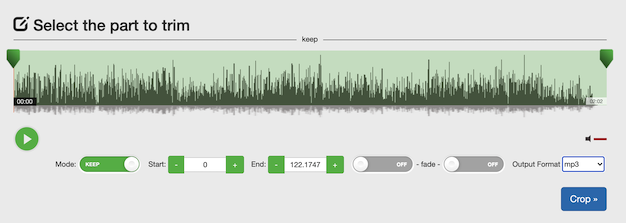 audio trimmer speed