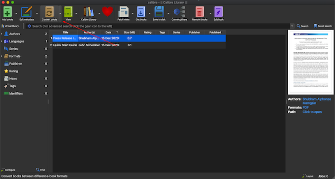 PDF to EPUB conversion