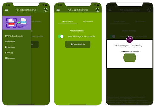 Convert PDF to EPUB on iOS