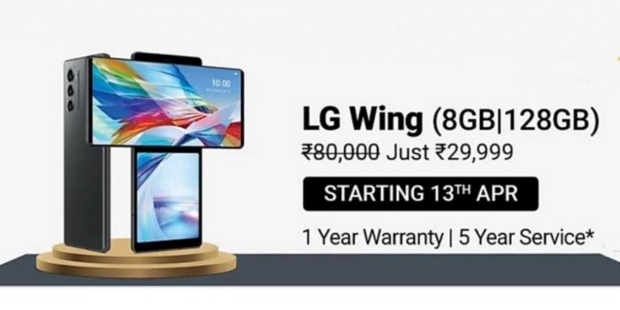 LG Wing is getting a price cut of Rs. 40000; will be available at Rs. 29,999